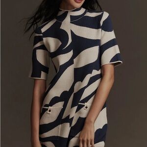 Anthropologie Mock Neck Mini Sweater Dress by Maeve